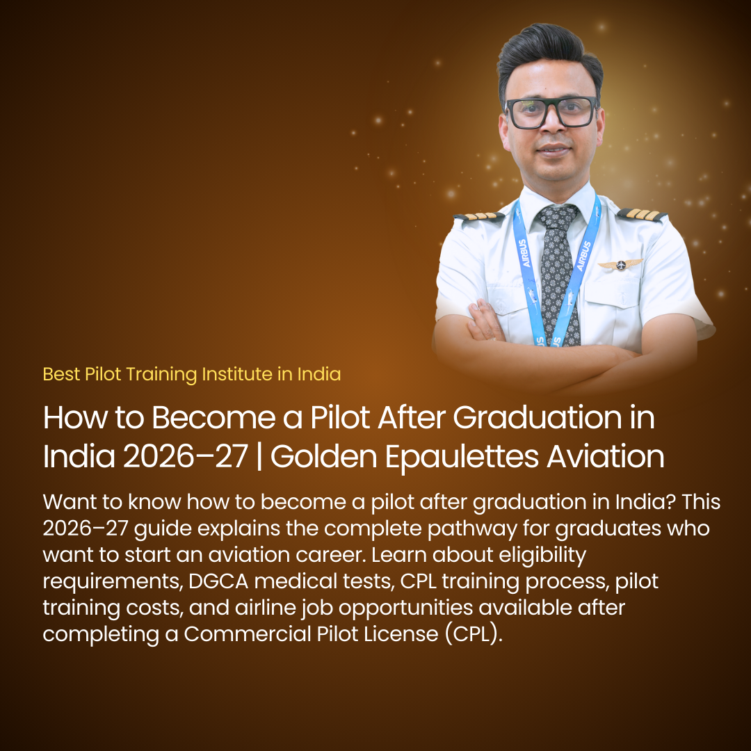 How to Become a Pilot After Graduation in India 2026–27 | Golden Epaulettes Aviation